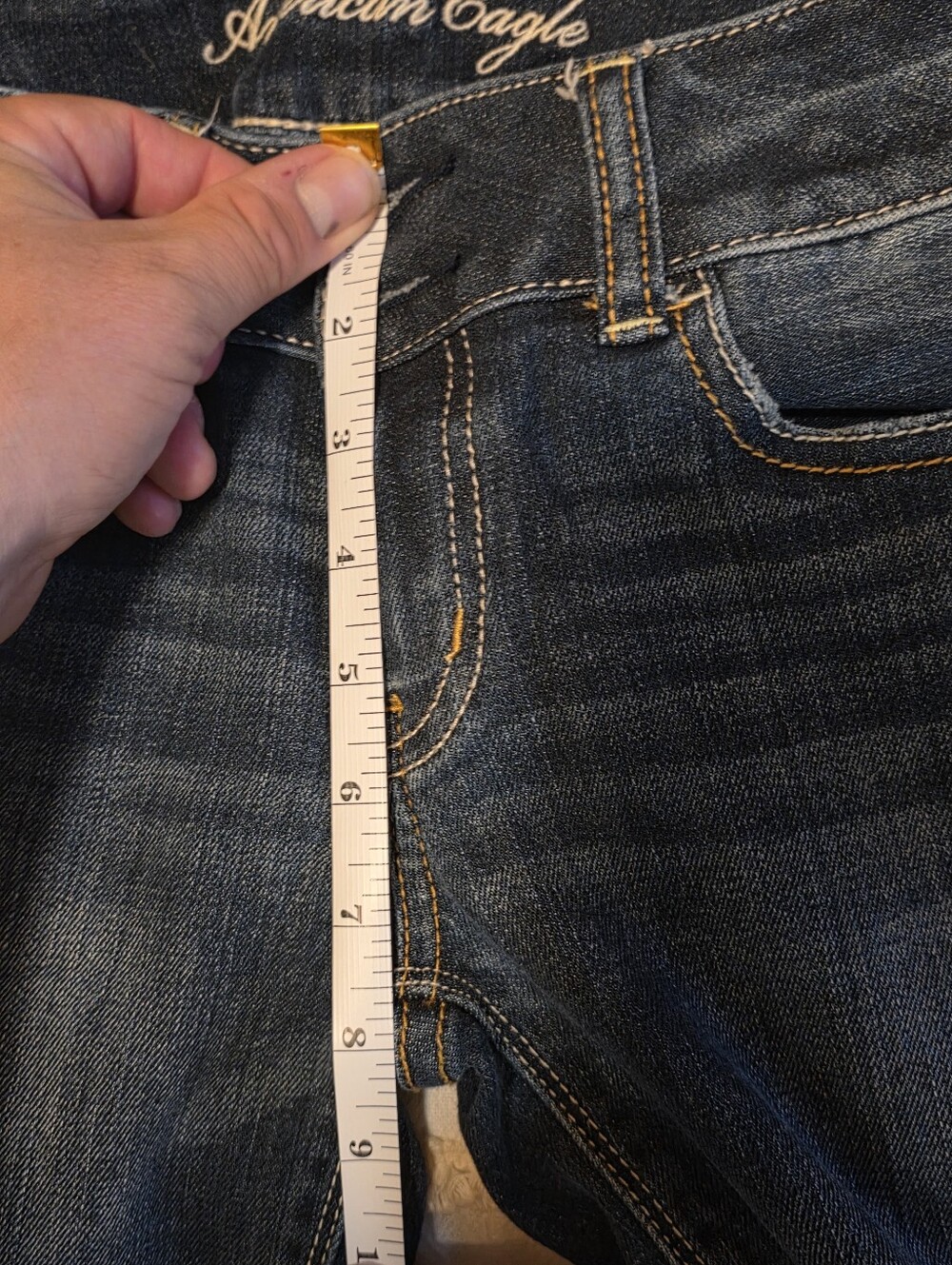 American Eagle Outfitters Women's Indigo Skinny Jeans - Picture 7 of 9